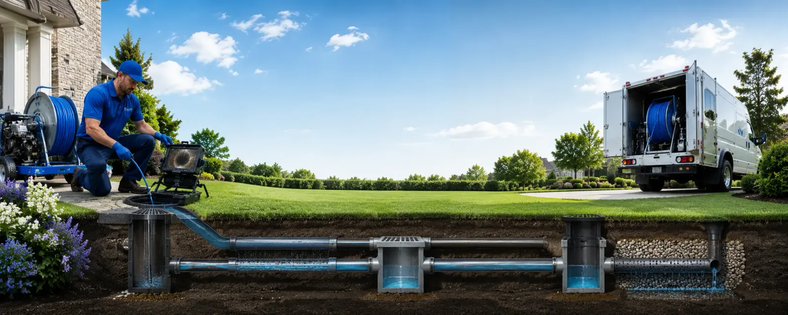 Outdoor drain cleaning information for Haubstadt, IN